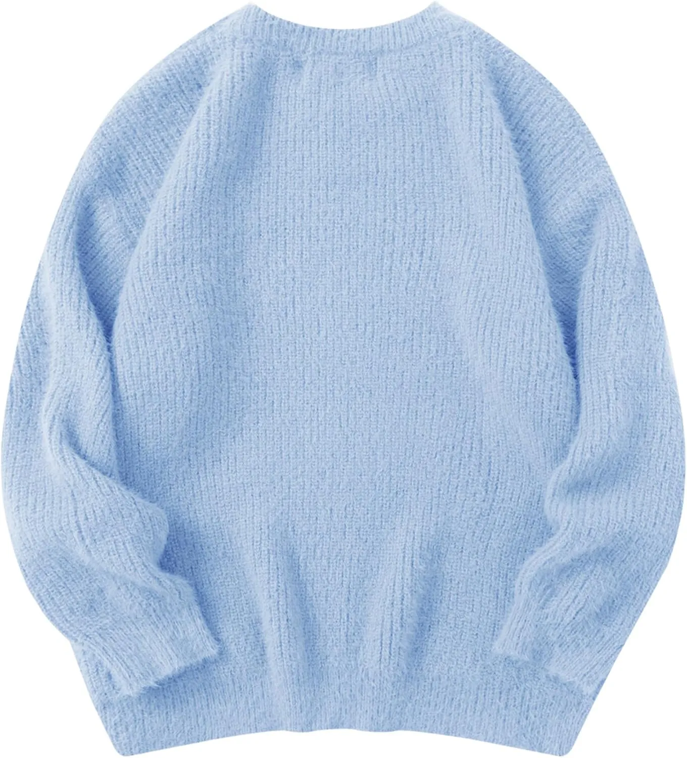 Aelfric Eden Oversized Sweaters Mohair Furry Sweater Crewneck Knit Casual Soft Pullover 2024 Trendy Outfits