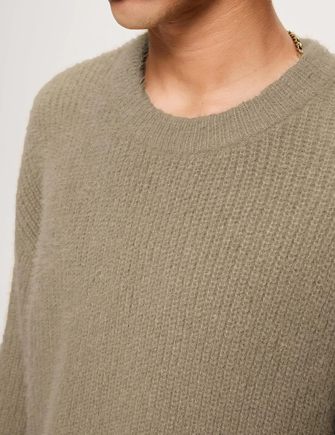 Aelfric Eden Oversized Sweaters Mohair Furry Sweater Crewneck Knit Casual Soft Pullover 2024 Trendy Outfits