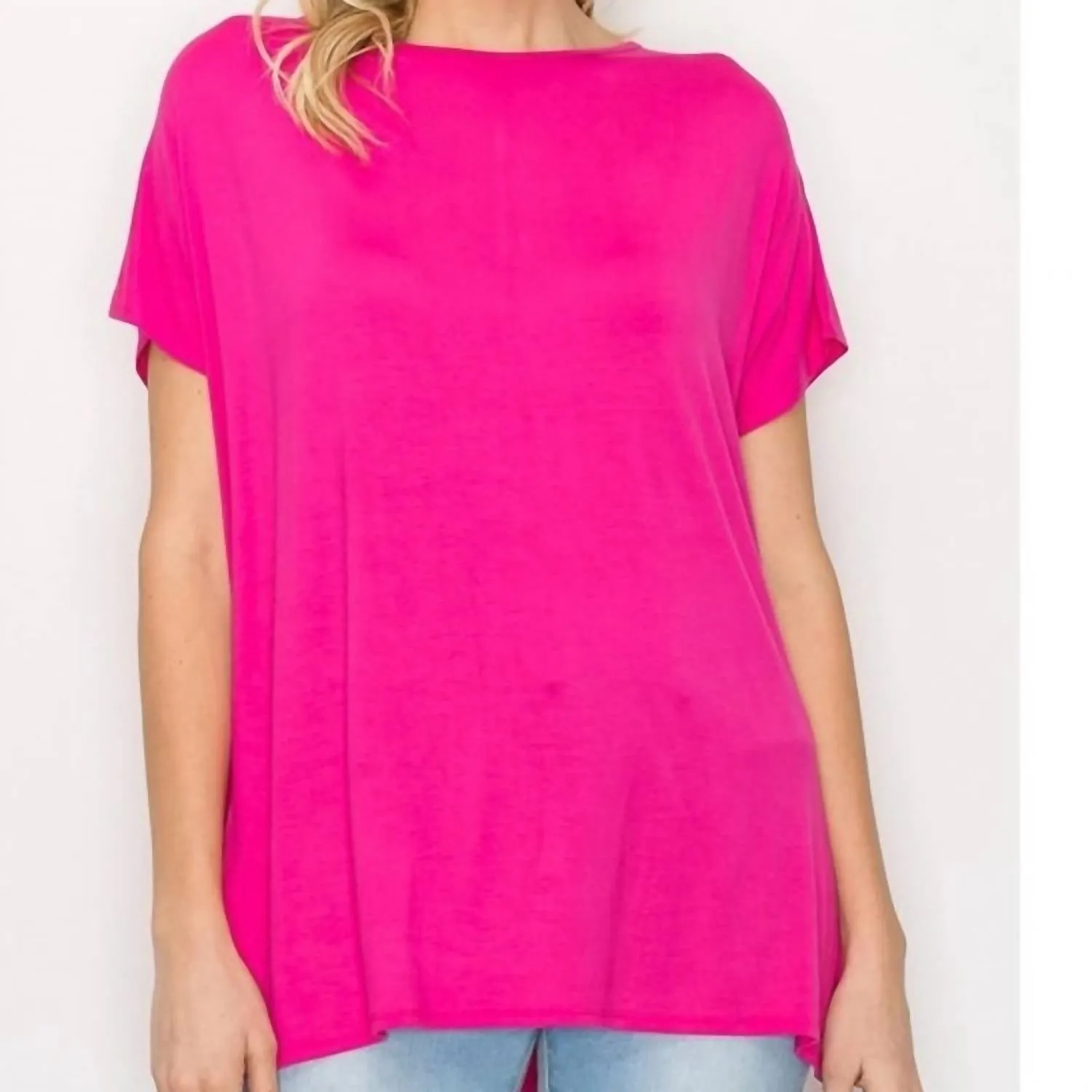 A.Gain - Boat Neck Short Sleeve Tee Top