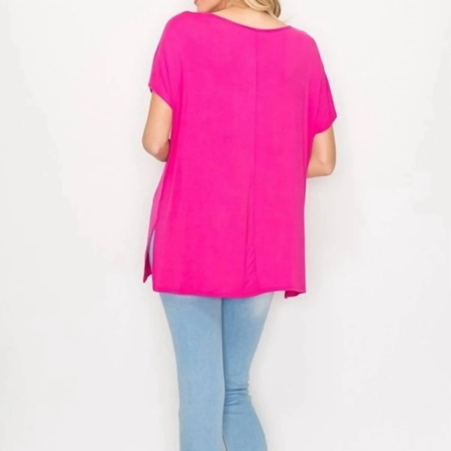 A.Gain - Boat Neck Short Sleeve Tee Top