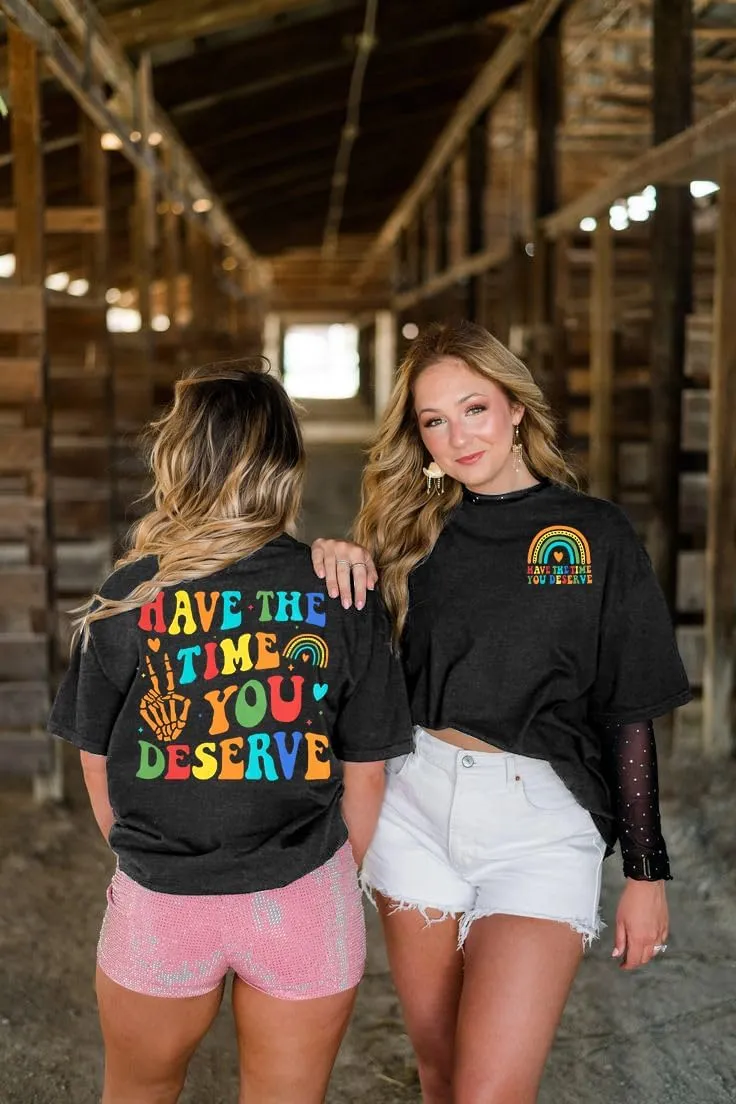 ASTANFY Oversized Tshirts for Women: Deserve Day Shirt Funny Skeleton Shirts Casual Oversized Graphic Tees Tops