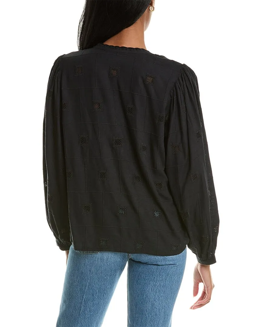 Ba&Sh Tassel Linen-Blend Blouse