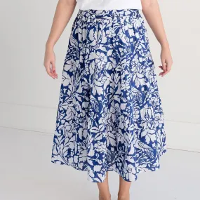 Blue Parrot Tiered Skirt