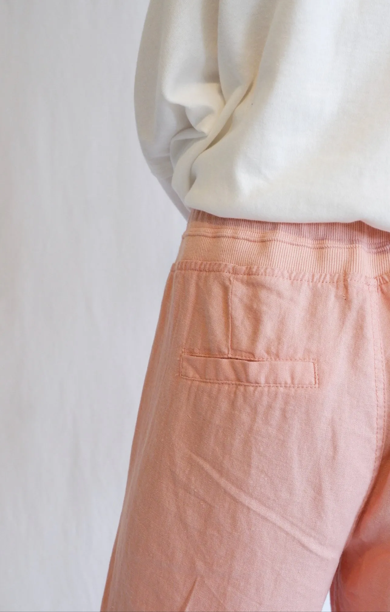 Blush Linen Wide Leg Pants
