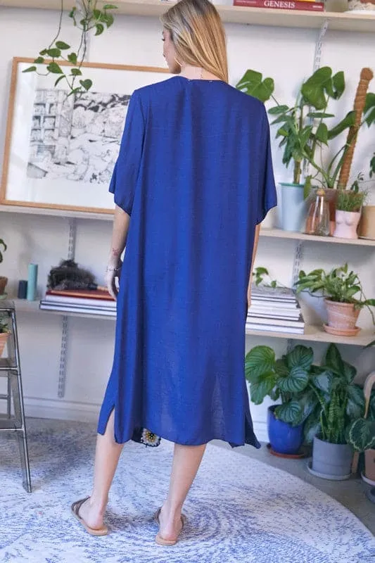 Boho Vibe Solid Long Cardigan Cover Up