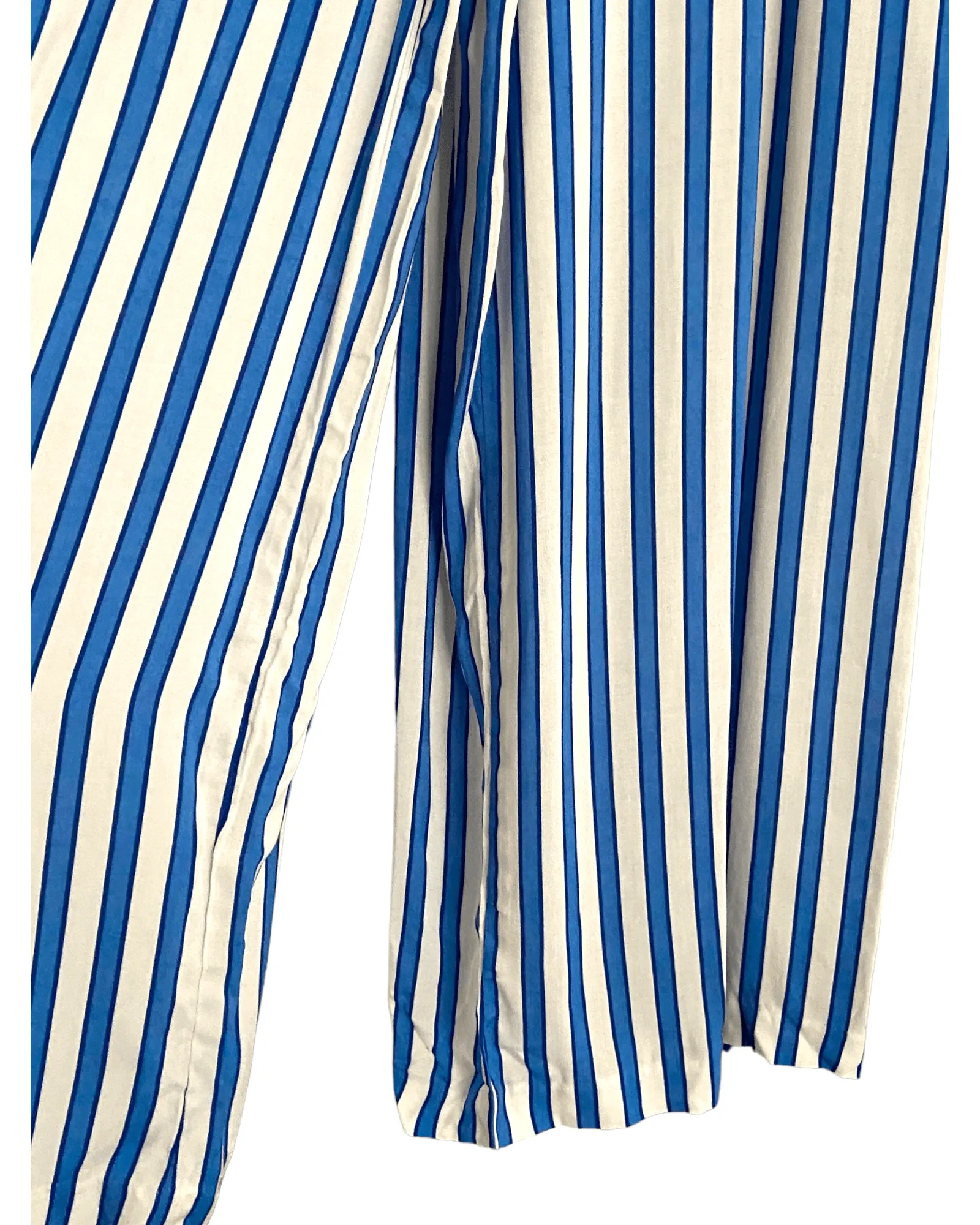 Bright Winter Blue Stripe Wide Leg Pant
