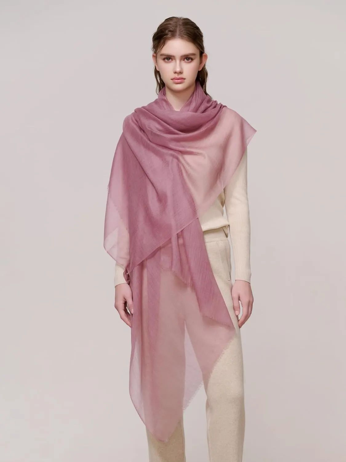 Cashmere Wrap for Women, 90"x39" Oversized Thin&Lightweight Shawl, Travel Scarf for Year Round, Mother's Day Gift.