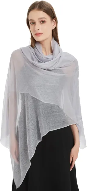 Cashmere Wrap for Women, 90"x39" Oversized Thin&Lightweight Shawl, Travel Scarf for Year Round, Mother's Day Gift.