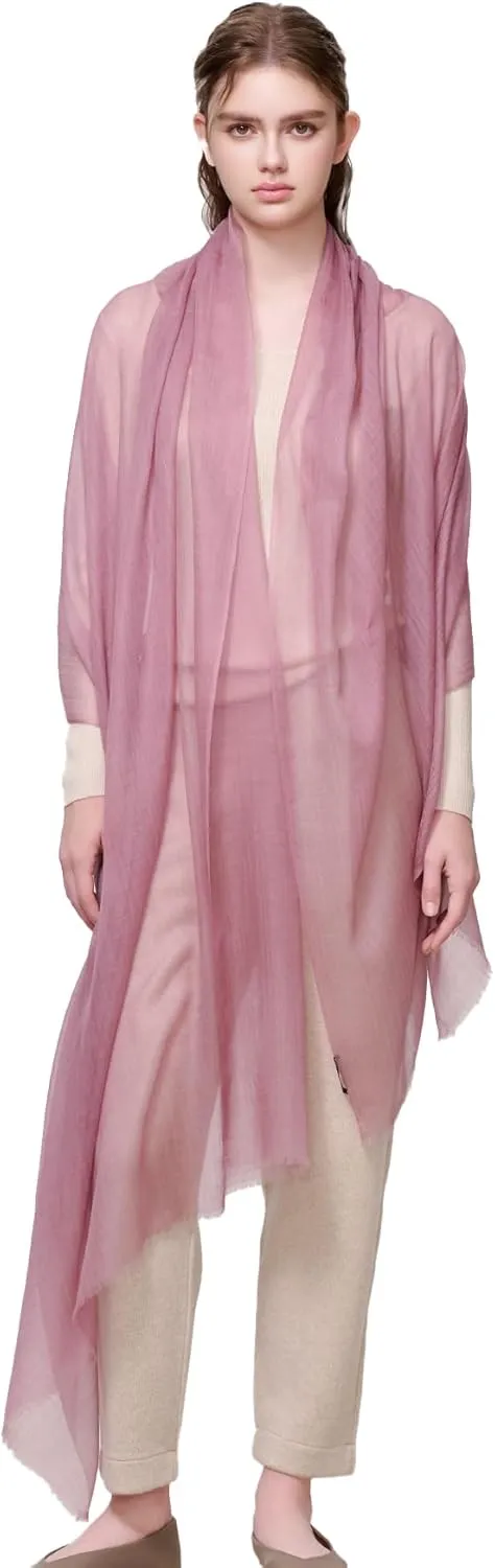 Cashmere Wrap for Women, 90"x39" Oversized Thin&Lightweight Shawl, Travel Scarf for Year Round, Mother's Day Gift.