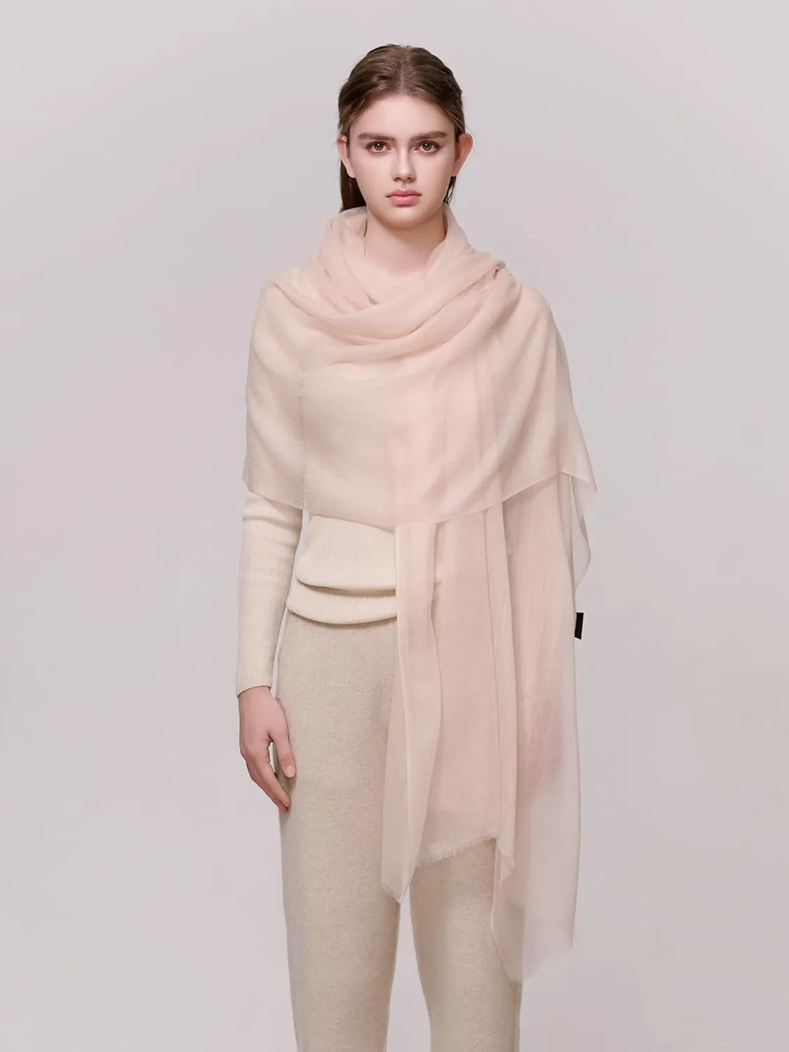 Cashmere Wrap for Women, 90"x39" Oversized Thin&Lightweight Shawl, Travel Scarf for Year Round, Mother's Day Gift.