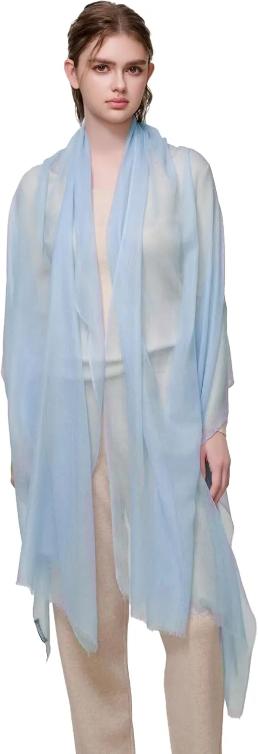 Cashmere Wrap for Women, 90"x39" Oversized Thin&Lightweight Shawl, Travel Scarf for Year Round, Mother's Day Gift.