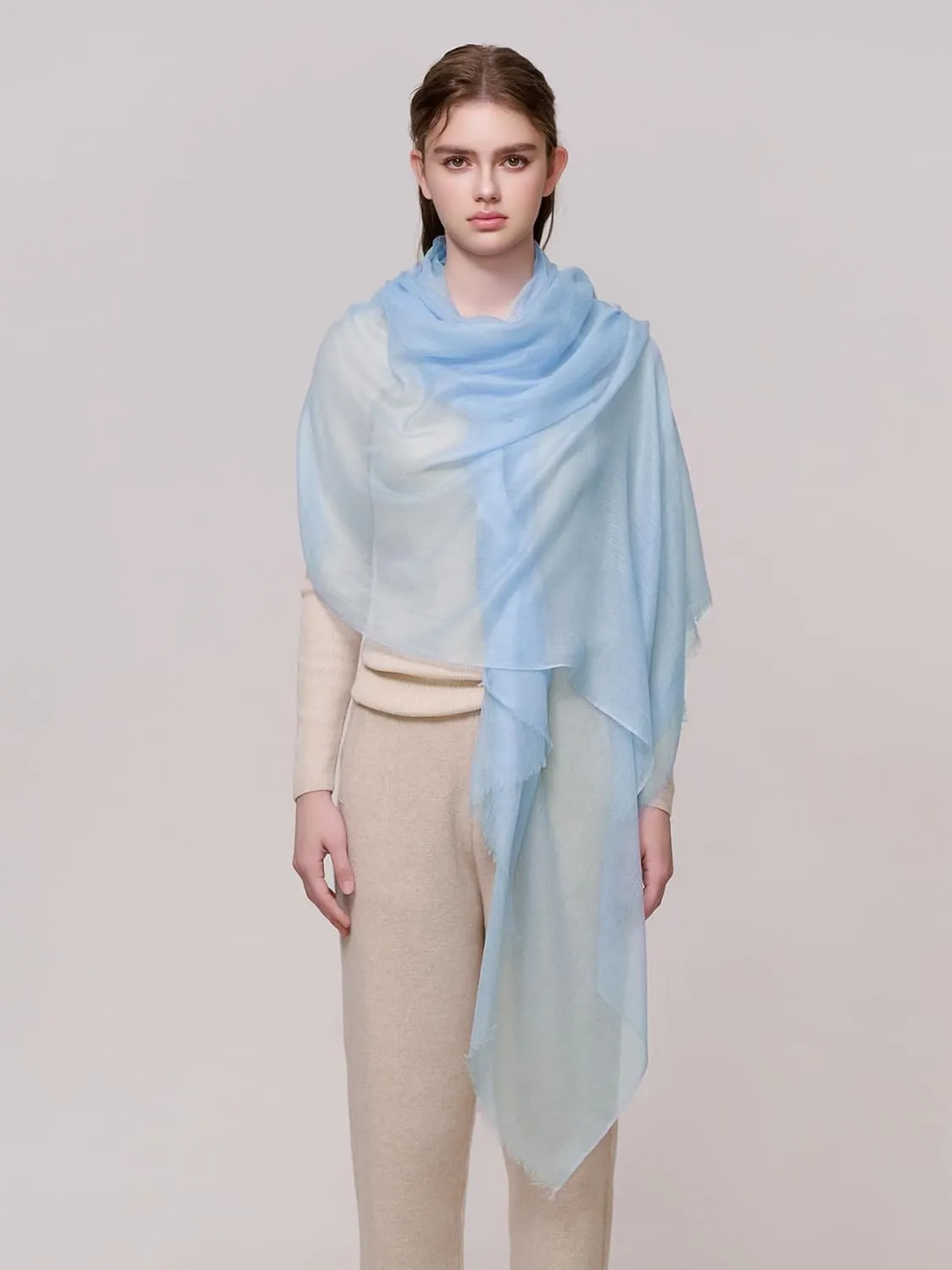 Cashmere Wrap for Women, 90"x39" Oversized Thin&Lightweight Shawl, Travel Scarf for Year Round, Mother's Day Gift.