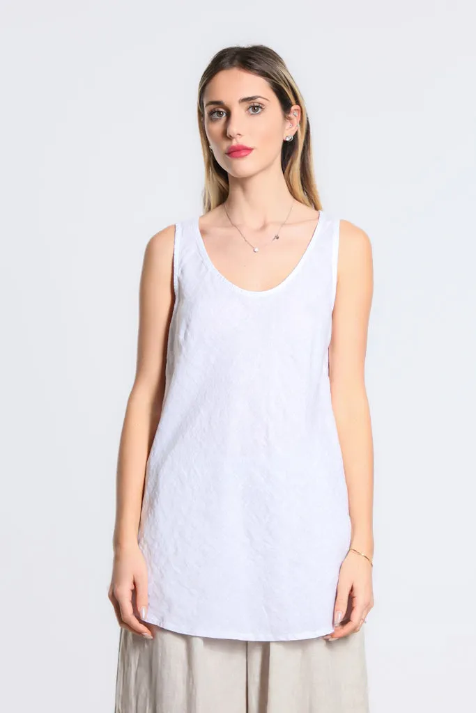 Cassie Linen Bias Cut Flare Top (BT125)
