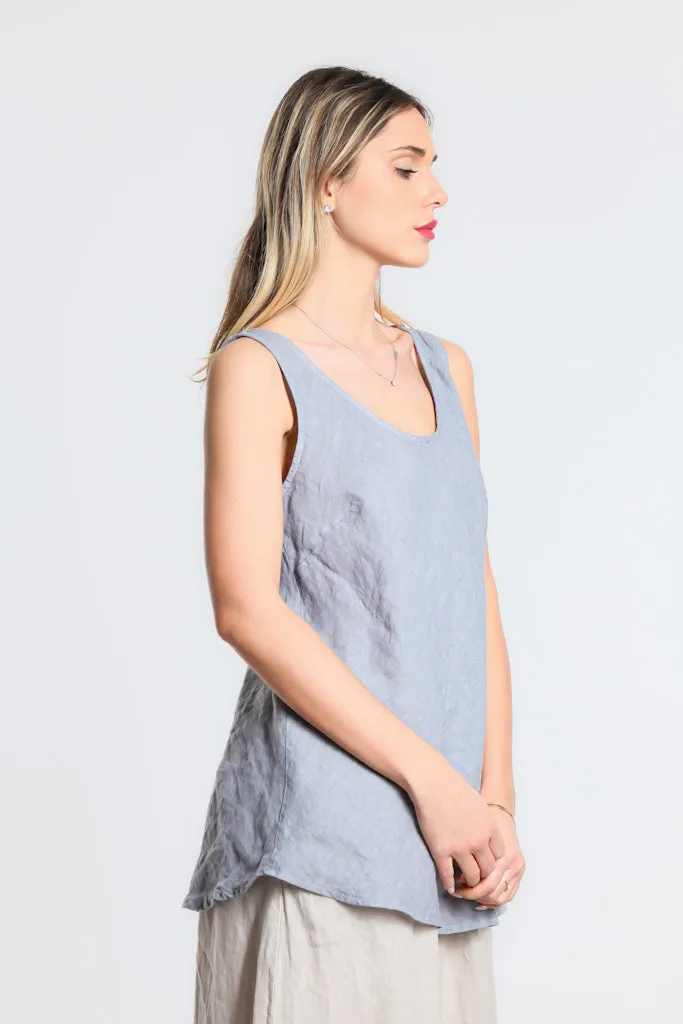 Cassie Linen Bias Cut Flare Top (BT125)