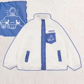 Cinnamoroll Patchwork Winter Fleece Zipper Coat