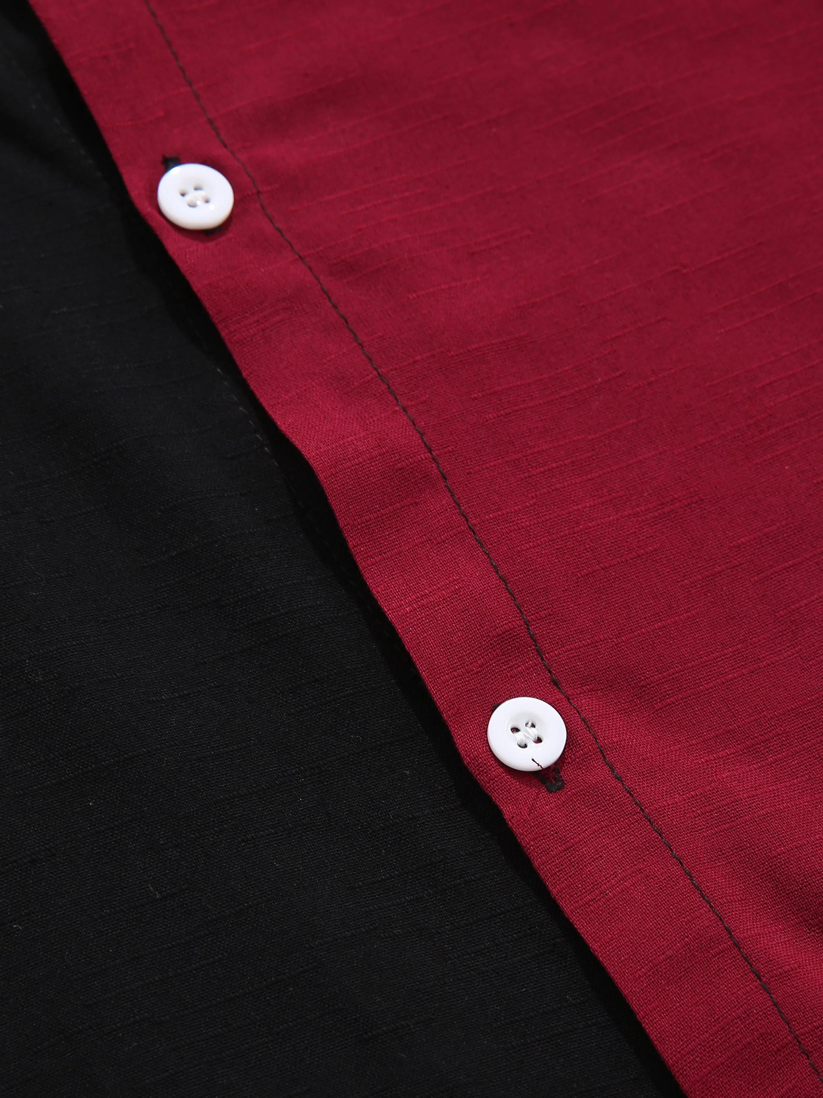 Contrast Color Short Sleeve Shirts