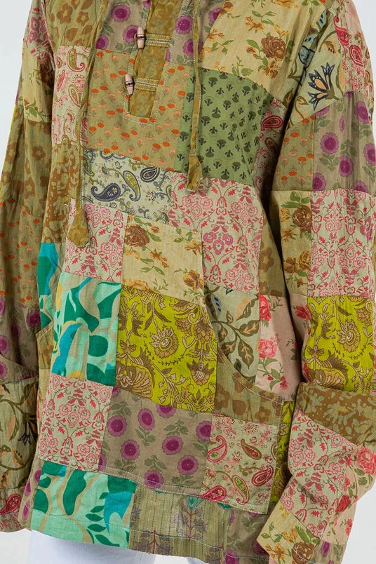 Cotton Patchwork Hoodie