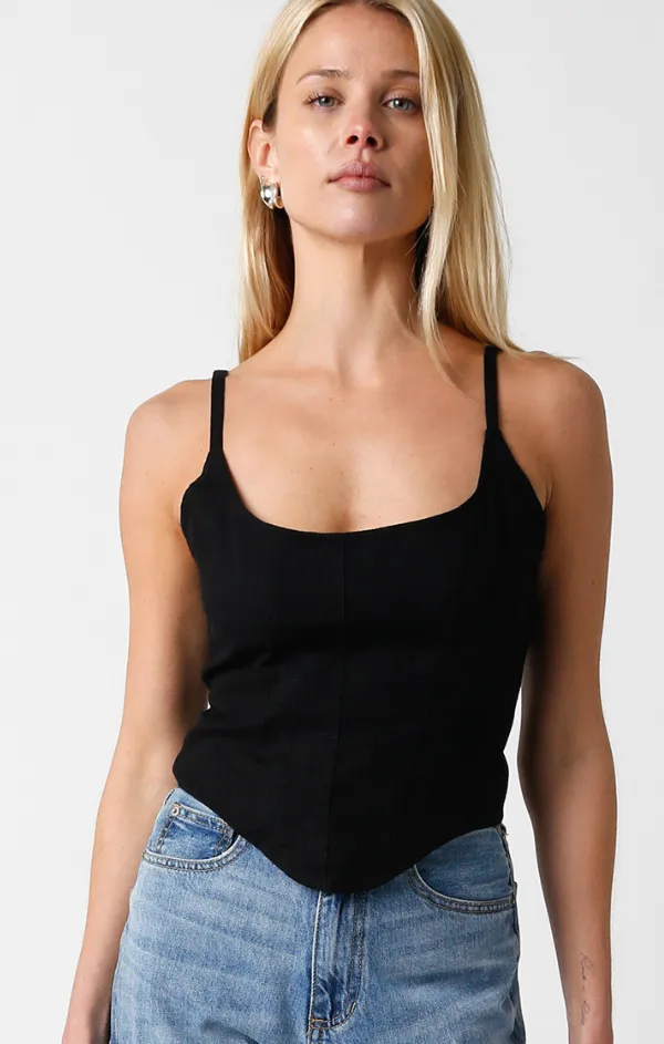 Cropped Structured Tank