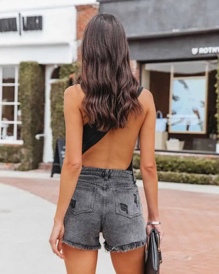 Diamond Tassels Denim Shorts