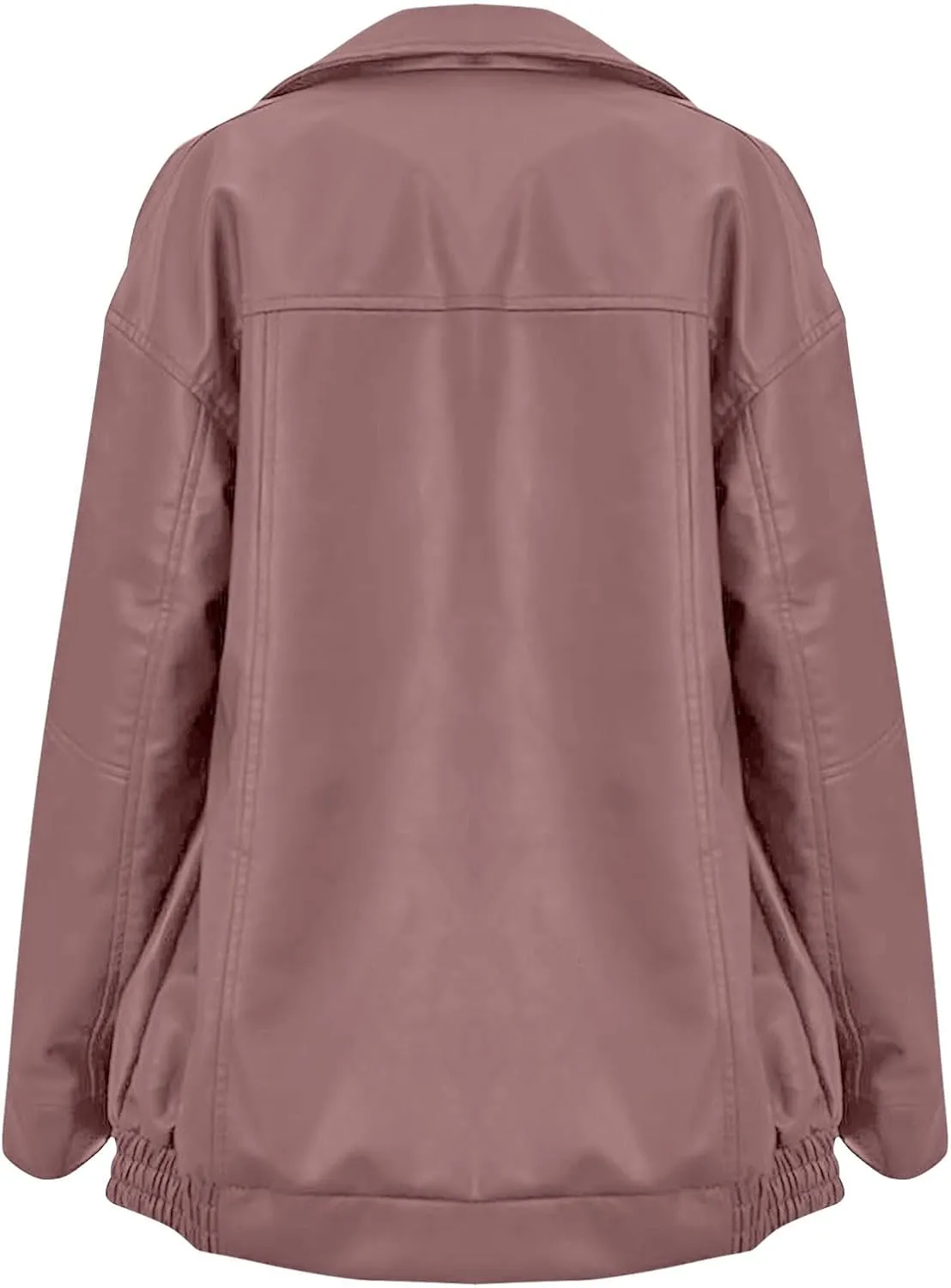 GOFULY Leather Jacket Women Oversized Faux Zip Up Casual Coats Trendy 2024 Motocycle Jackets Winter Fall Clothes With Pockets