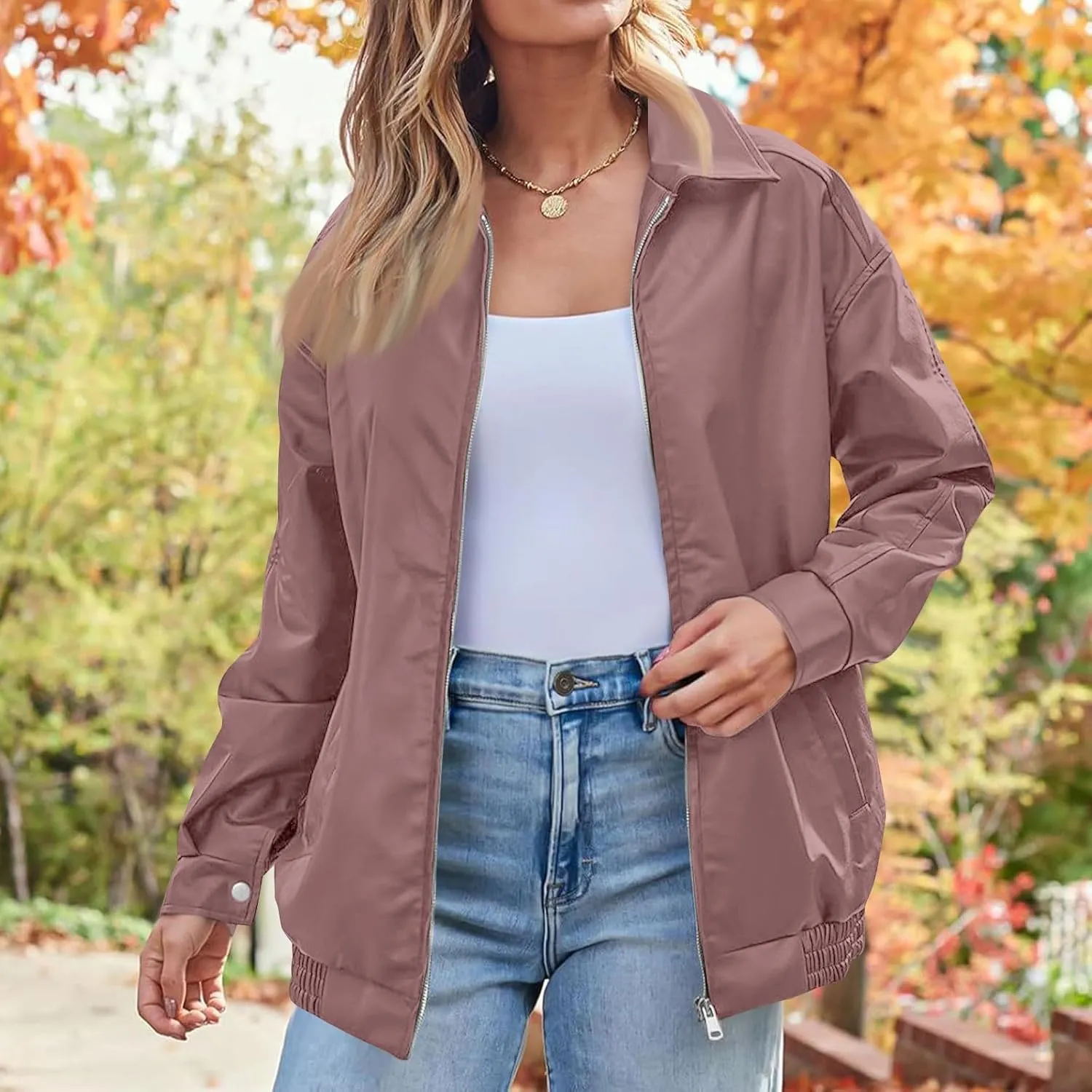 GOFULY Leather Jacket Women Oversized Faux Zip Up Casual Coats Trendy 2024 Motocycle Jackets Winter Fall Clothes With Pockets