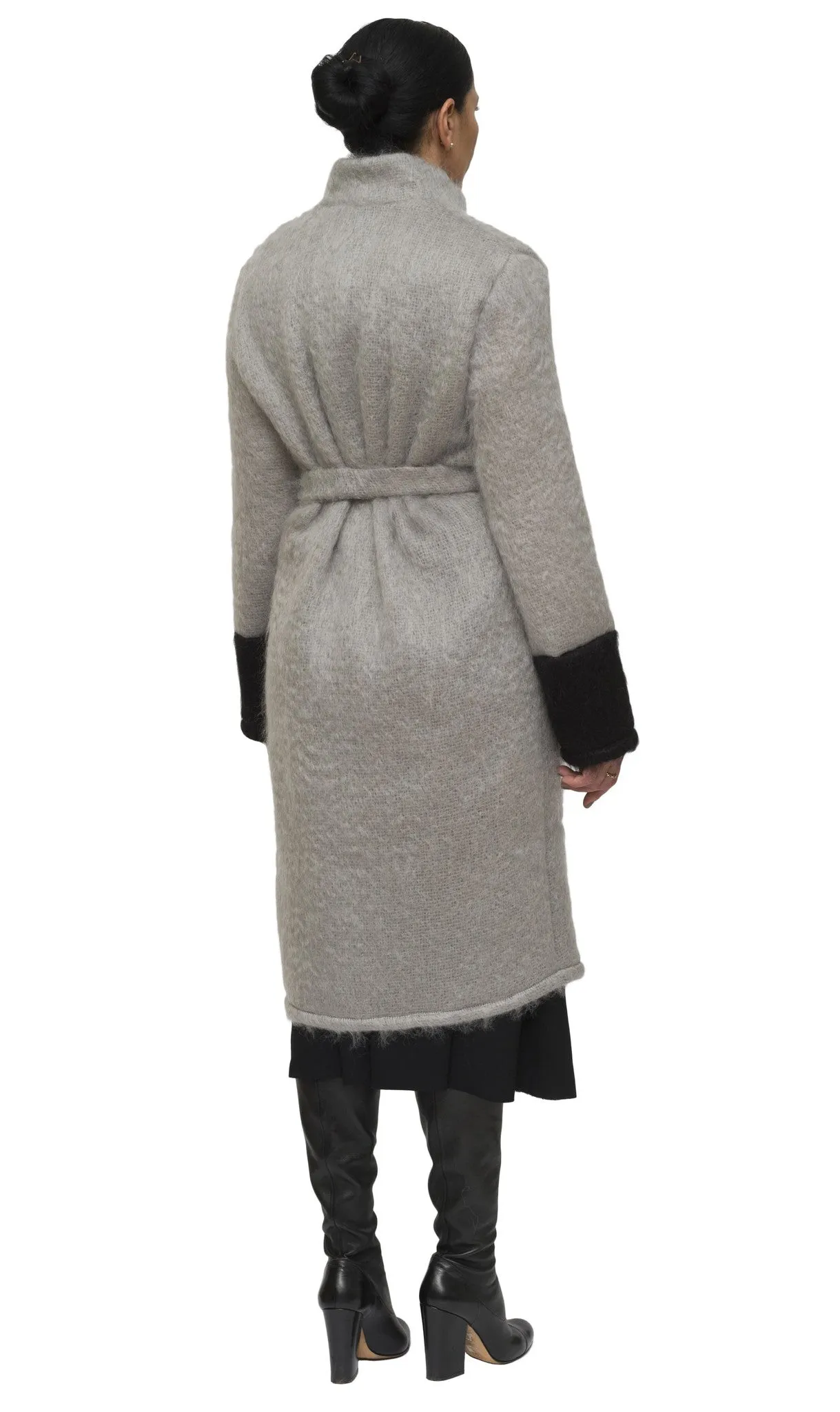 Grey and black mohair cardigan