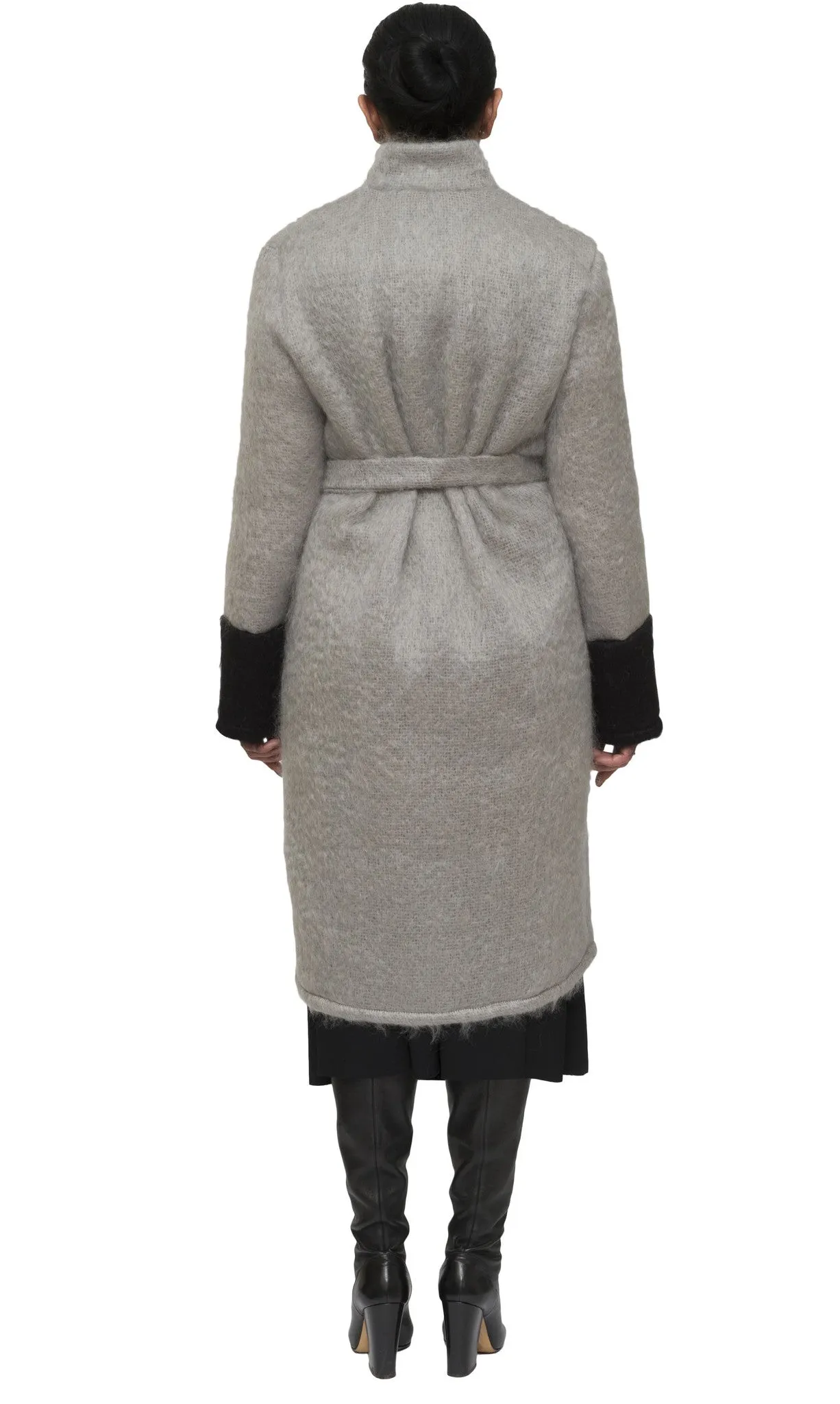 Grey and black mohair cardigan