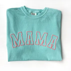 Mama Varsity Puff Print Adult Tee