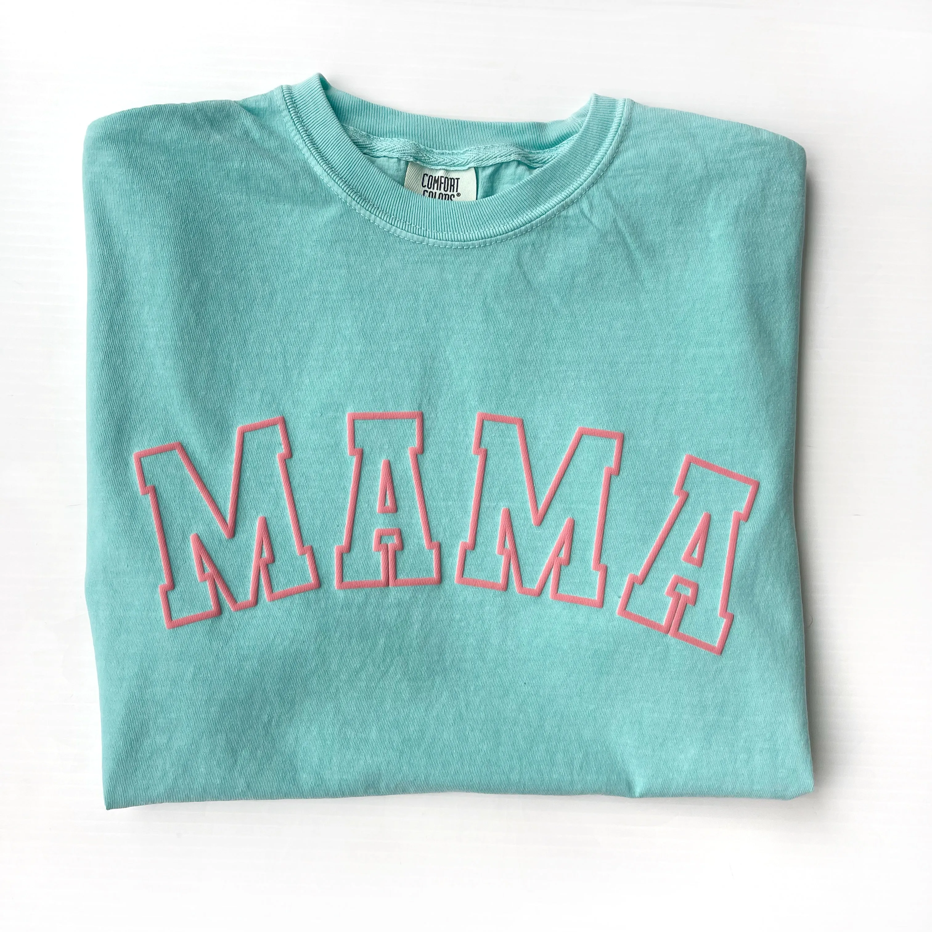 Mama Varsity Puff Print Adult Tee