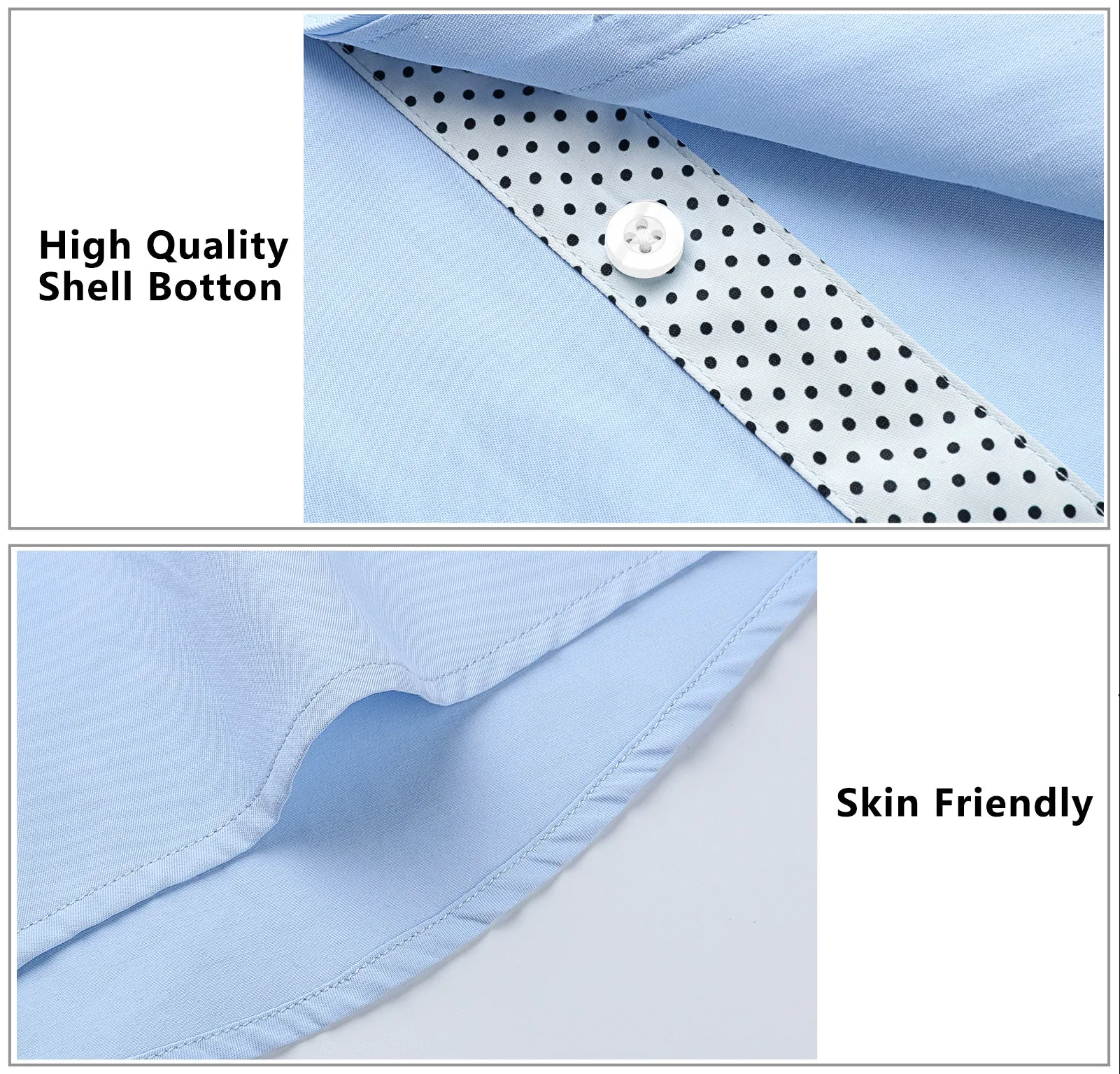 Men's Patchwork Dress Shirt with Pocket - F-BLUE/WHITE