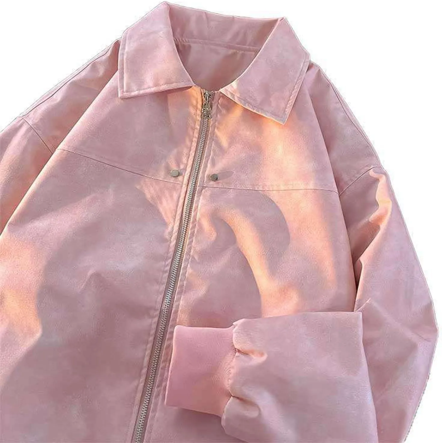Mens Suede Leather Bomber Jackets Teen Boys Motorcycle Biker Zip Up Baseball Faux Leahter Lapel Collar Trucker Jacket