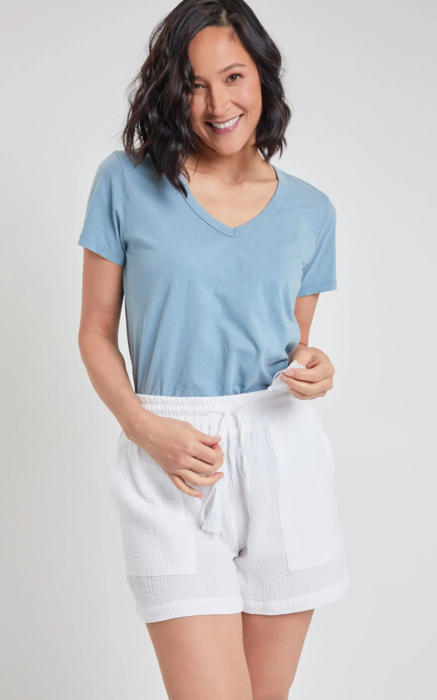Missy Drawstring Shorts With Tassel Drawstring - Final Sale