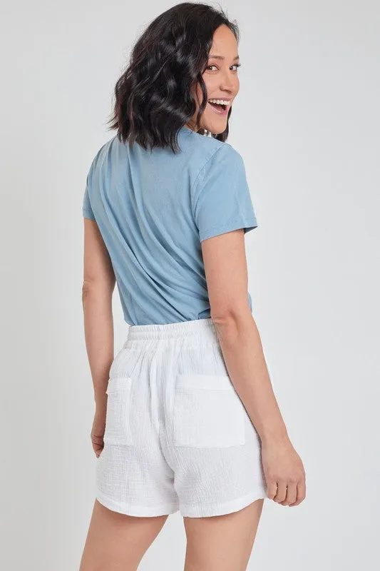 Missy Drawstring Shorts With Tassel Drawstring - Final Sale