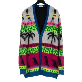 Mohair Dinosaur Palm Tree Cardigan