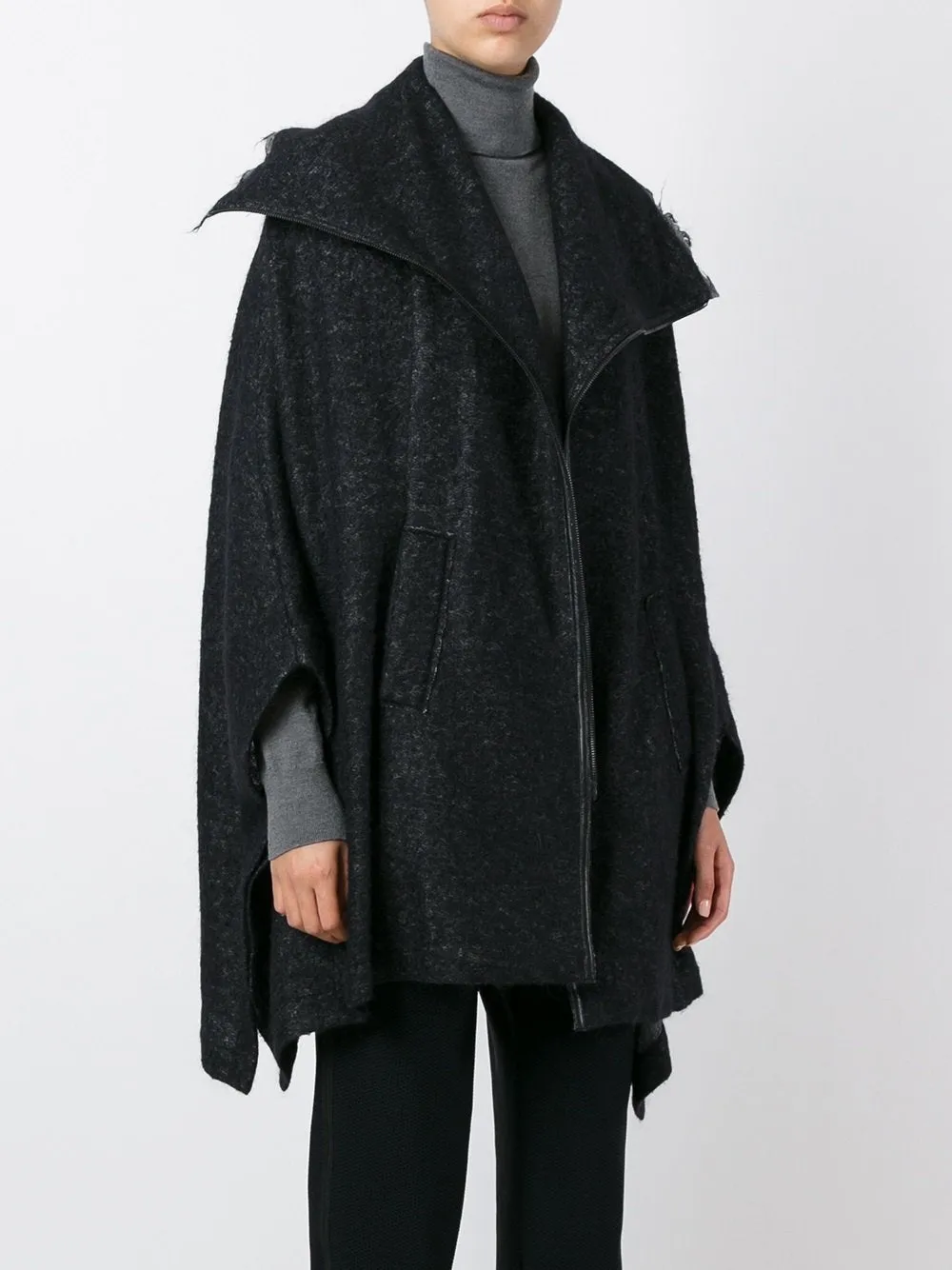Mohair Zip Front Cape