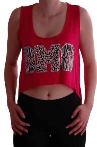 OMG Print Croppd Tops