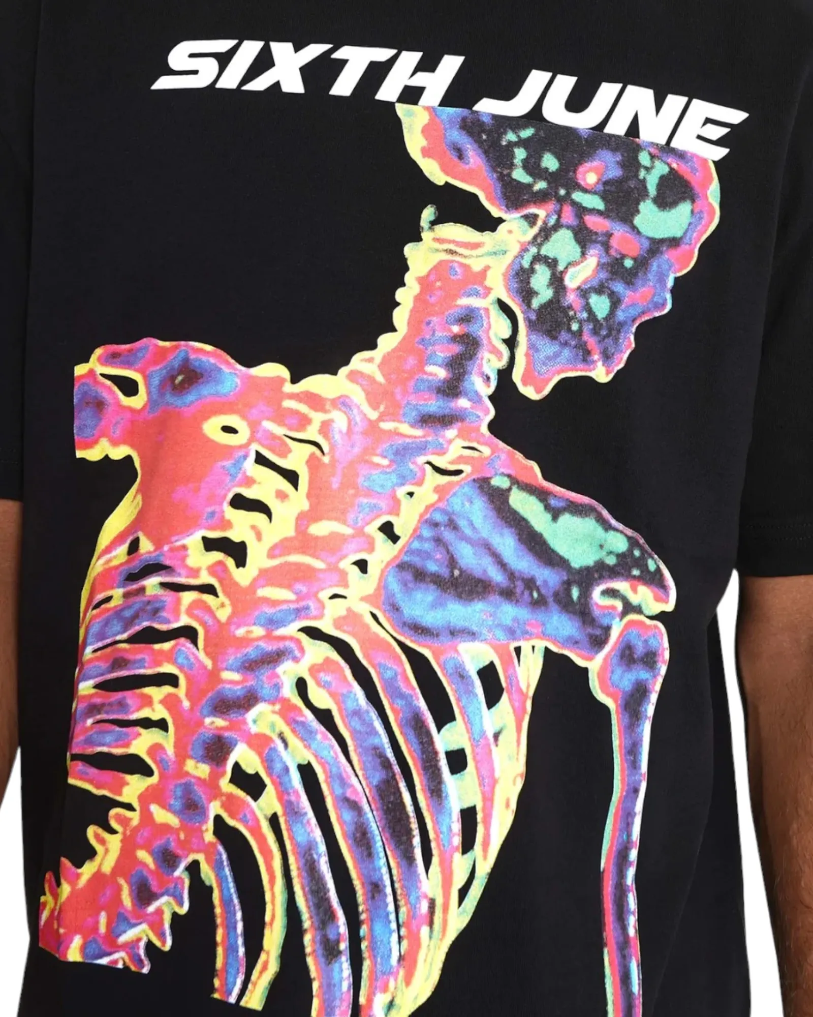Oversized 3D Skeleton Tee