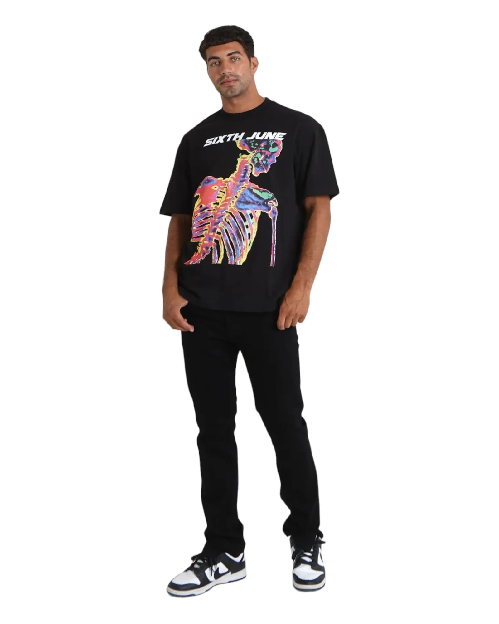 Oversized 3D Skeleton Tee