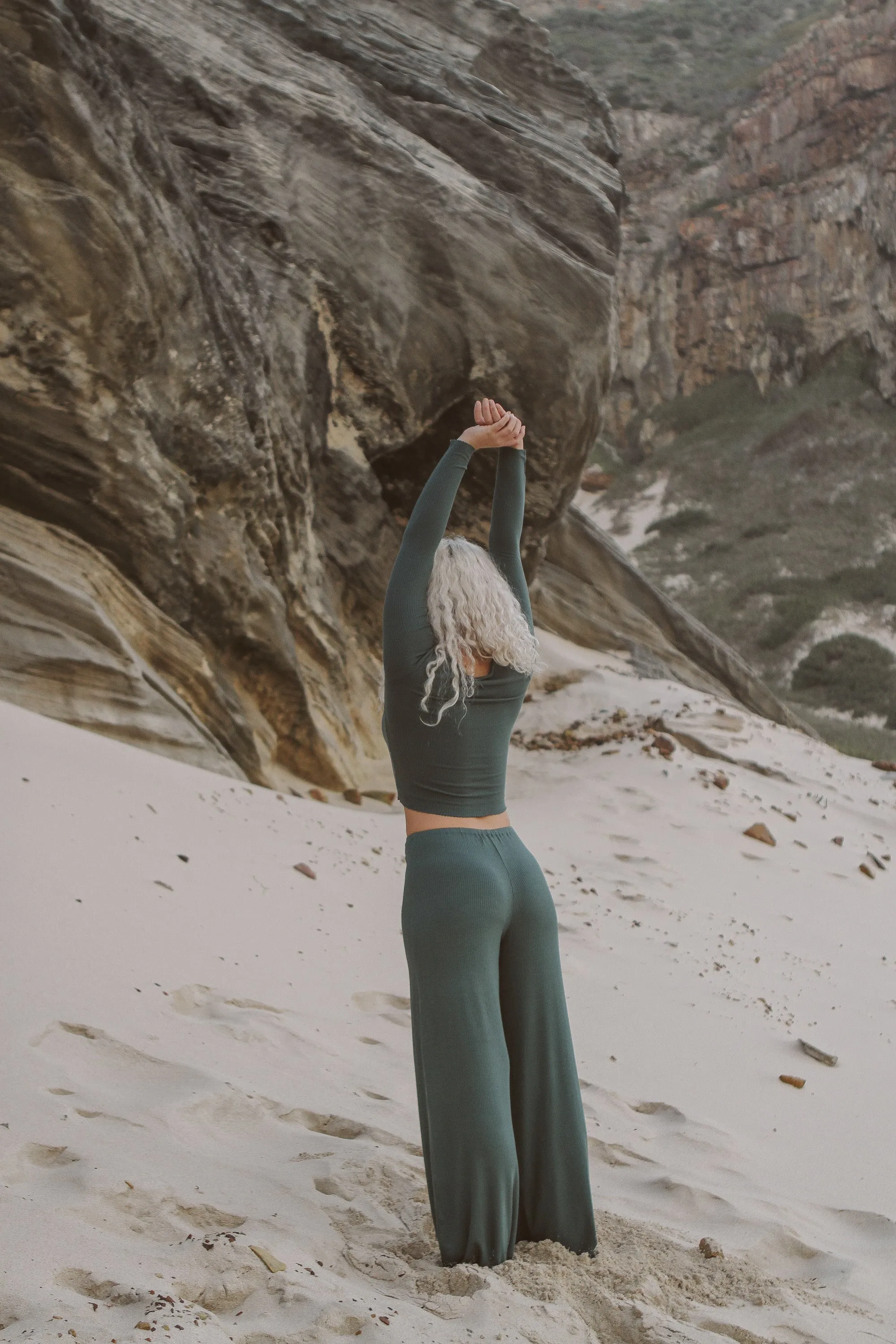 pants - bella - emerald