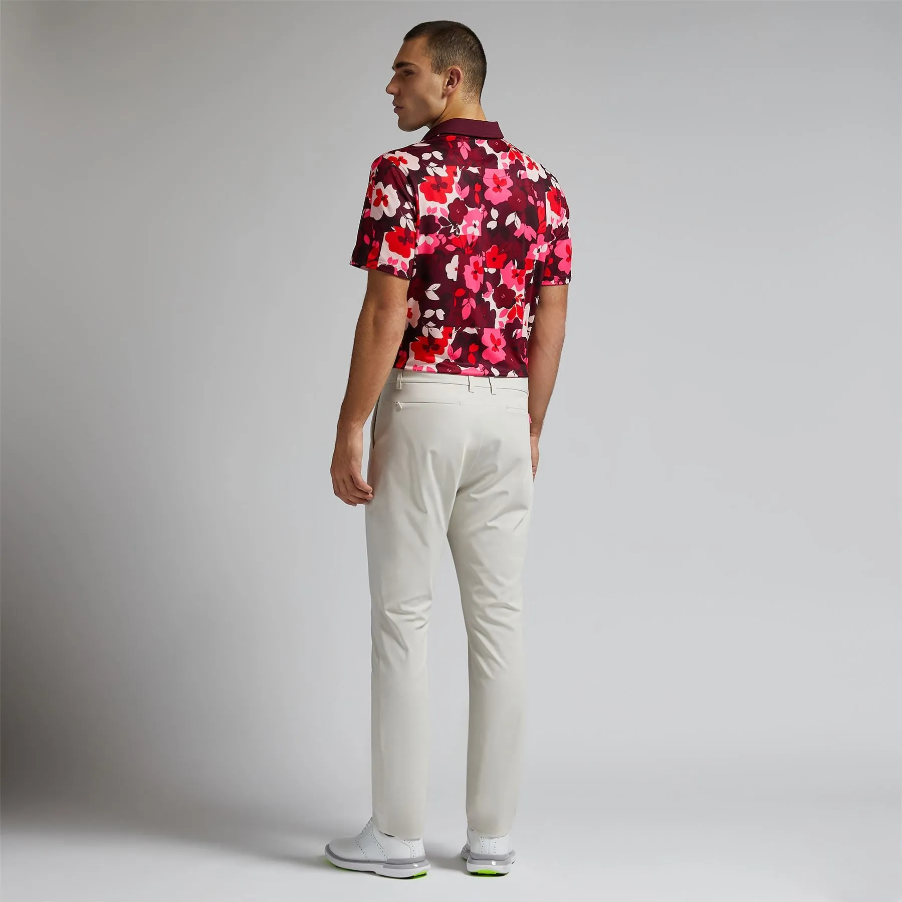 Patchwork Floral Tech Jersey Polo Port - AW24