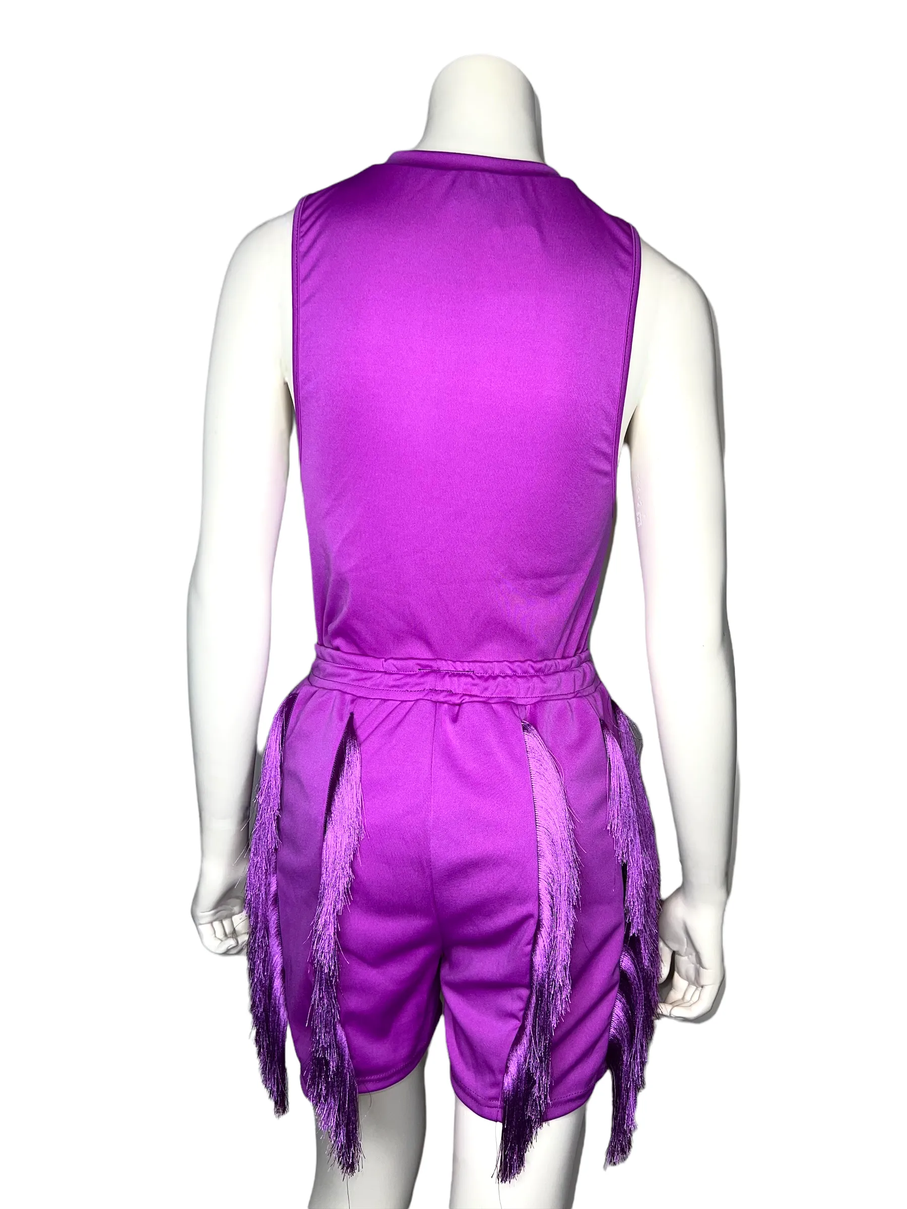 Purple Tassel Two Piece Set