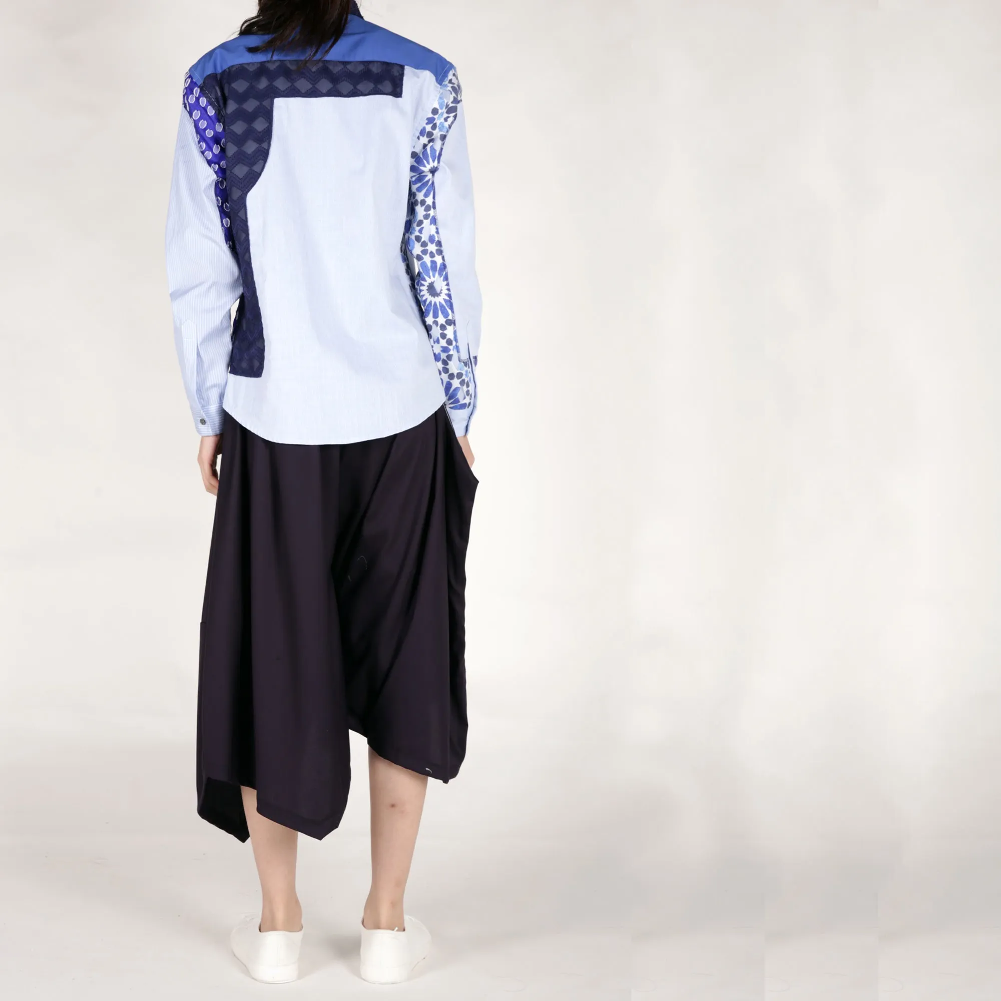 Shirts - Blue Patchwork