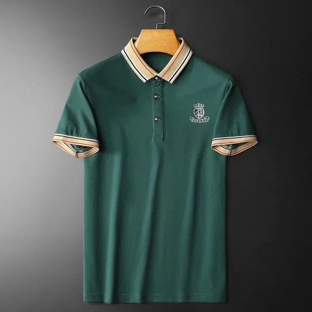 Sophisticated Casual Solid Polo Shirts