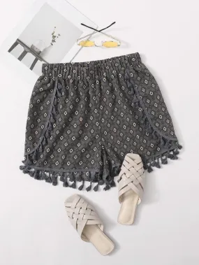 Tassel Detail Tribal Shorts