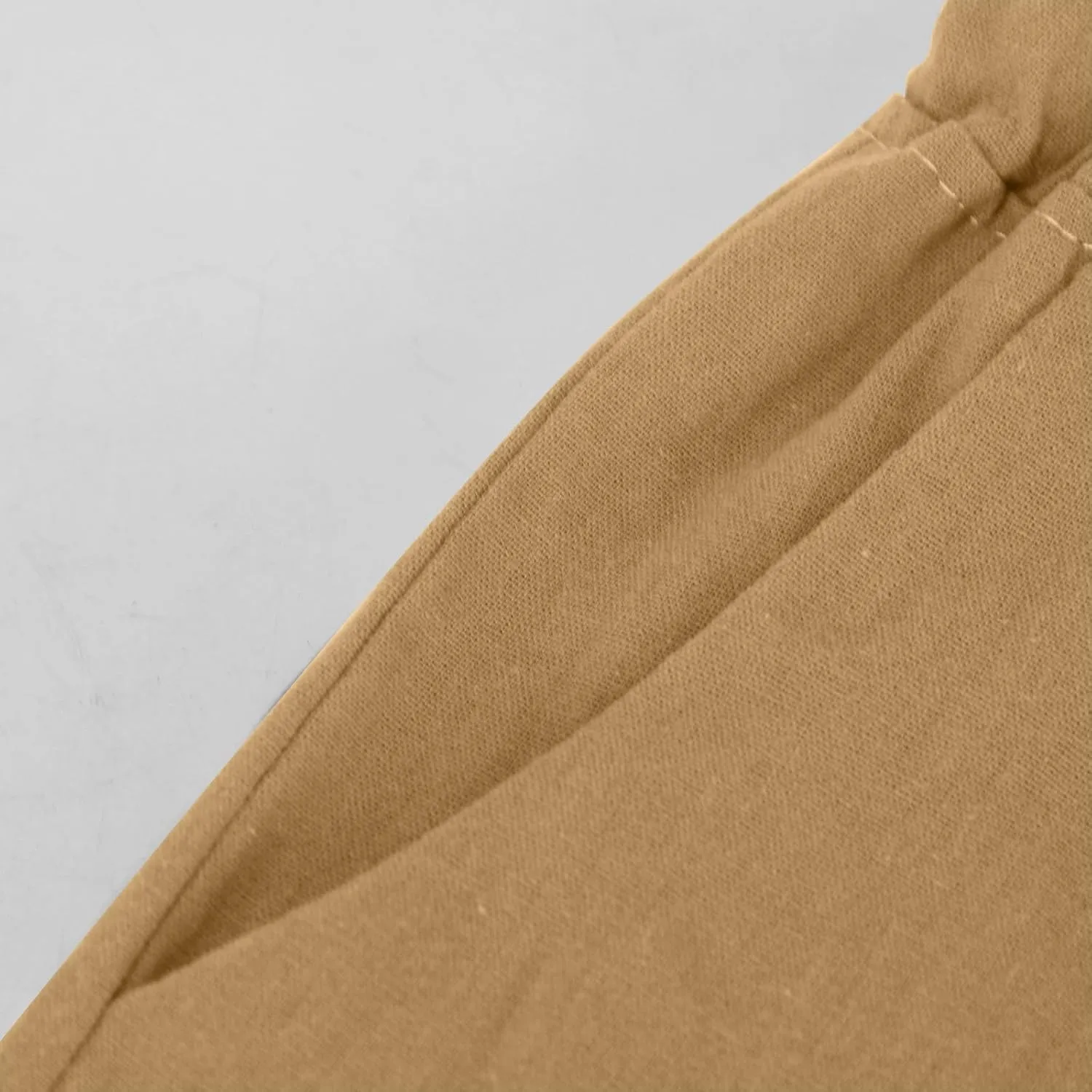 Teen Girls Casual Cotton Linen Pants Lightweight Summer Loose Fit Elastic Waist Plus Size Solid Lounge Long Trousers