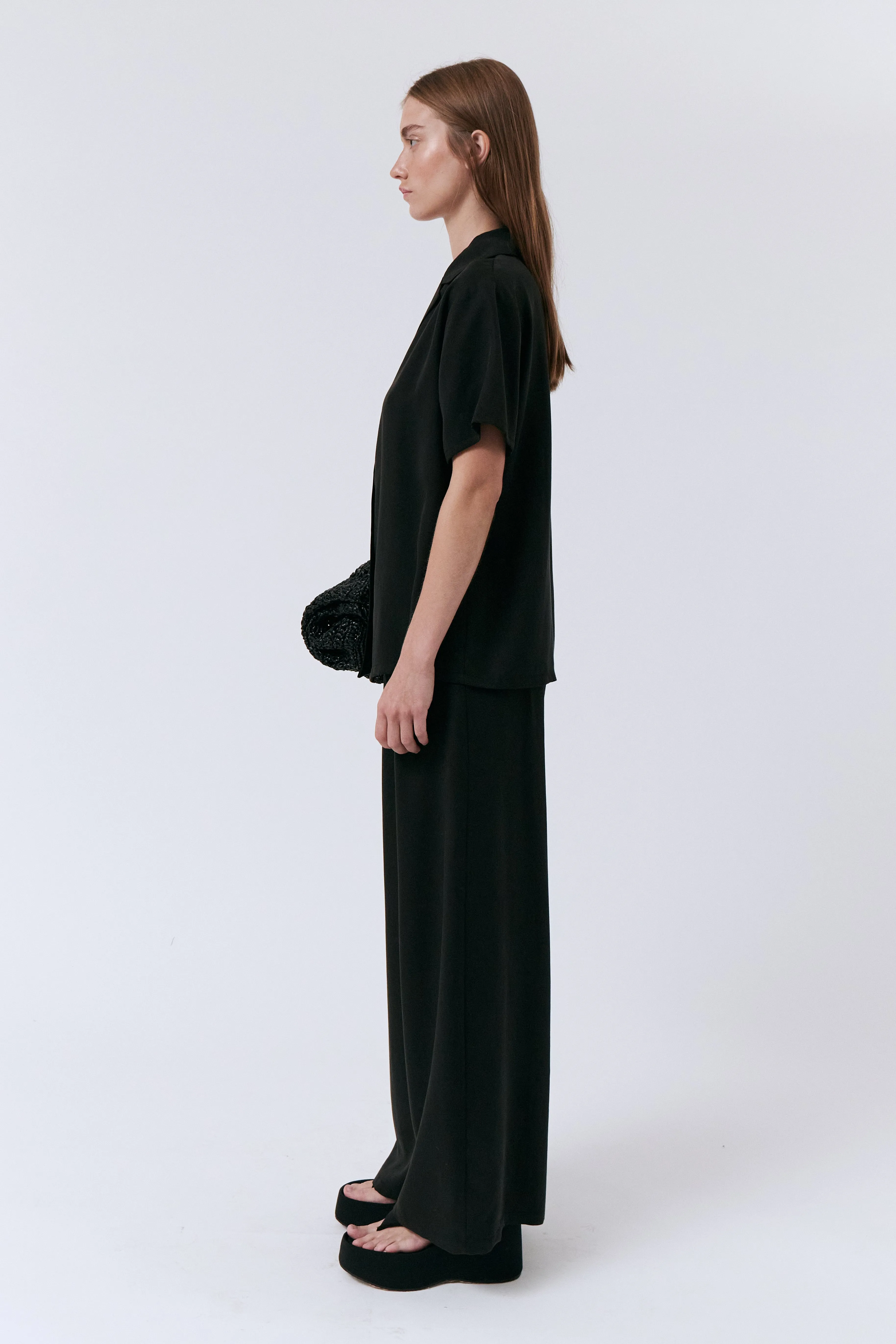 tencel shirt - orchid - black
