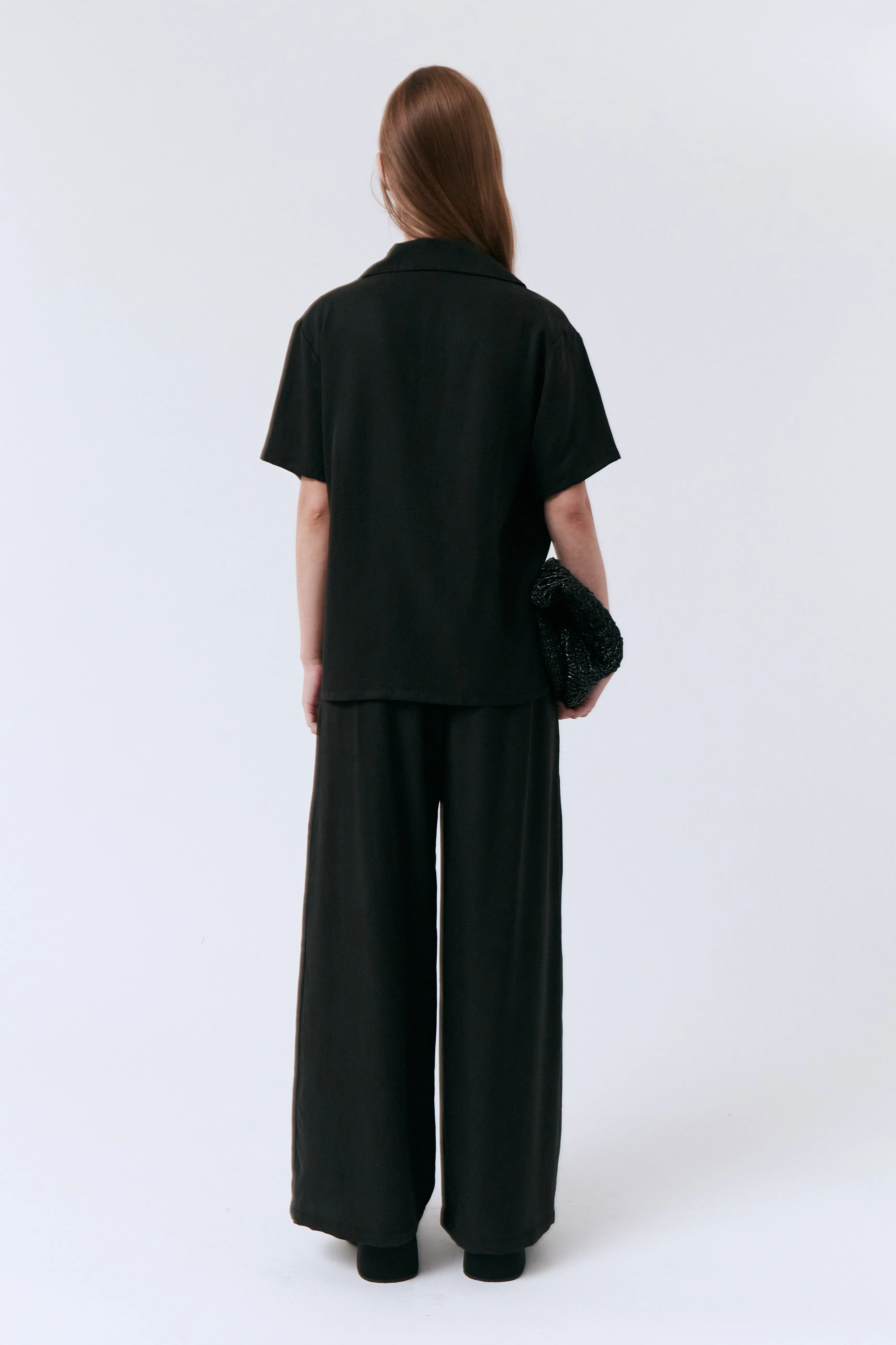tencel shirt - orchid - black
