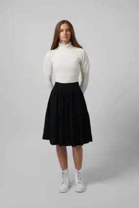 Tessa Black Tiered Skirt