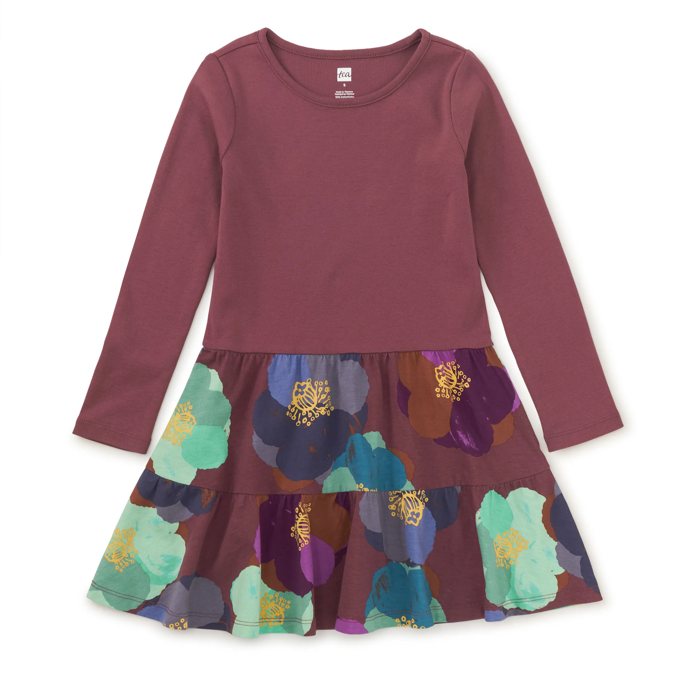 Turkish Peony Tiered Skirted Twirl Dress