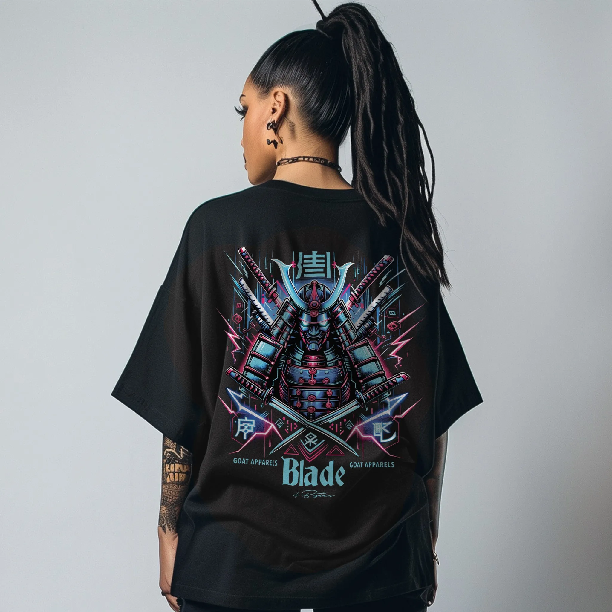 Unisex Blade of Bytes Oversized Graphic Tees
